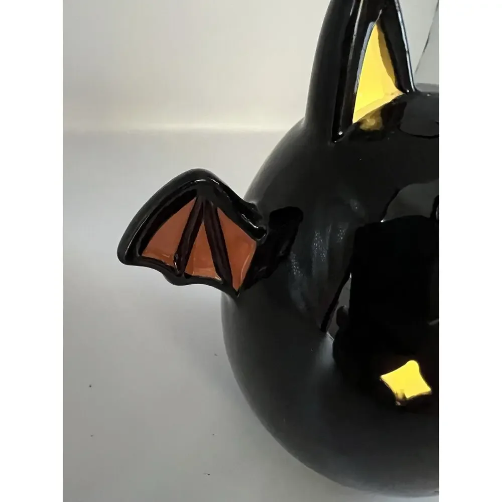 Target Ceramic Bat Halloween Decor Decorative Figurine Stars Light Up 5”
